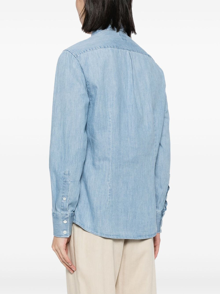 Brunello Cucinelli Cotton Shirt - Clear Blue