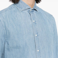 Brunello Cucinelli Cotton Shirt - Clear Blue