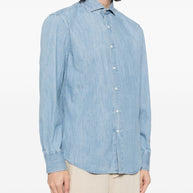Brunello Cucinelli Cotton Shirt - Clear Blue
