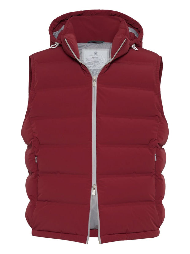 Brunello Cucinelli Down Vest - Red