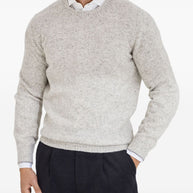 Brunello Cucinelli Flecked Alpaca, Wool, Silk And Cotton Sweater