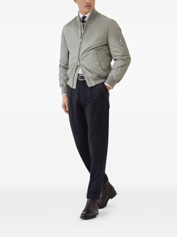 Brunello Cucinelli Silk And Alpaca Wool Sweater - Grey