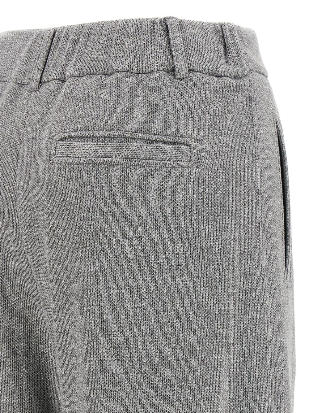 Brunello Cucinelli Cotton Blend Trousers - Grey