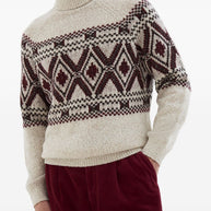 Brunello Cucinelli Wool And Silk Turtle-neck Jumper - Beige