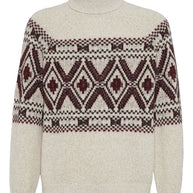 Brunello Cucinelli Wool And Silk Turtle-neck Jumper - Beige