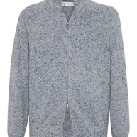 Brunello Cucinelli Cashmere Zipped Cardigan - Clear Blue