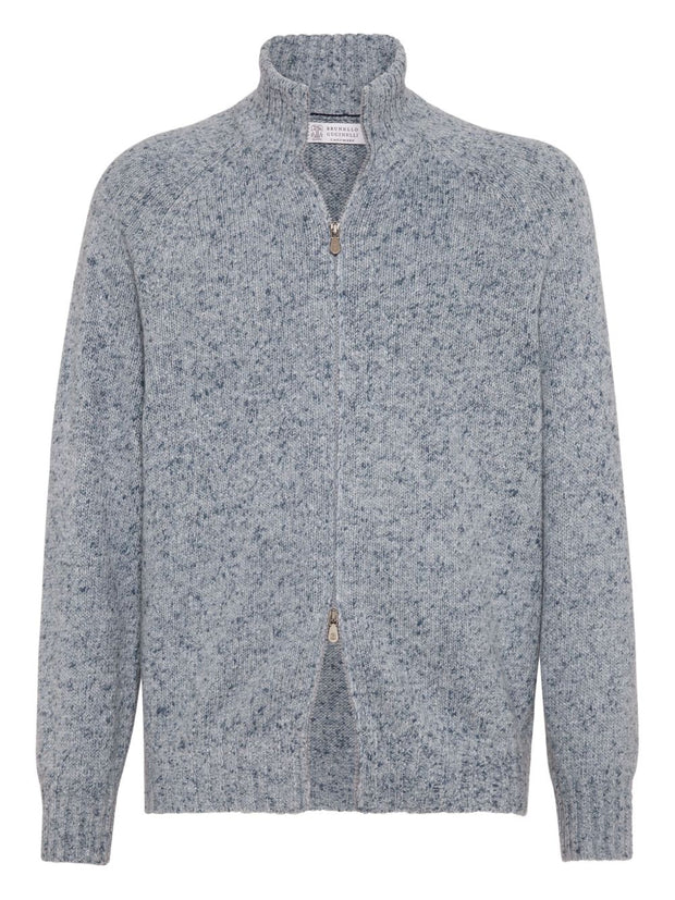 Brunello Cucinelli Cashmere Zipped Cardigan - Clear Blue