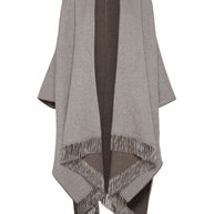 Brunello Cucinelli Wool Poncho - Brown