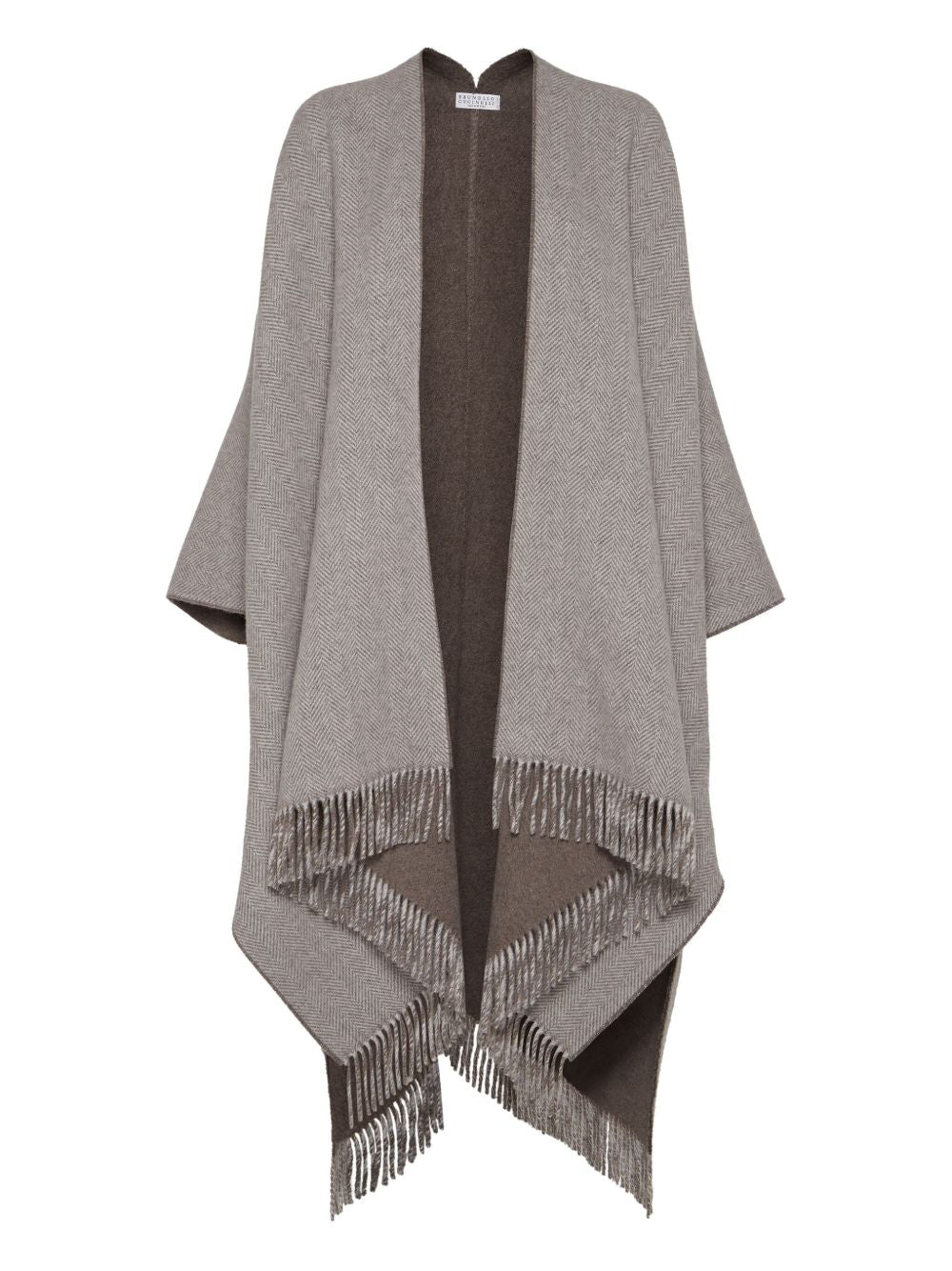 Brunello Cucinelli Wool Poncho - Brown