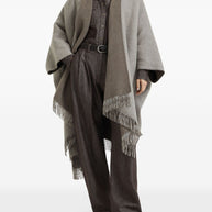 Brunello Cucinelli Wool Poncho - Brown