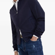 Brunello Cucinelli Cashmere Bomber Jacket - Blue