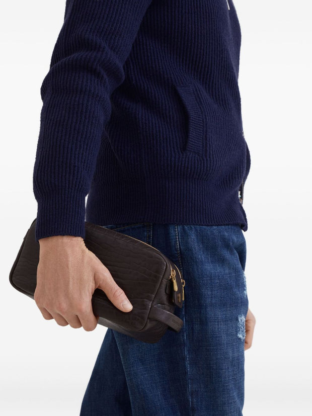 Brunello Cucinelli Leather Wash Bag