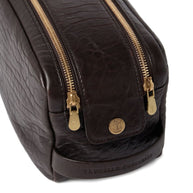 Brunello Cucinelli Textured Grain Leather Beauty Case With Double Zip