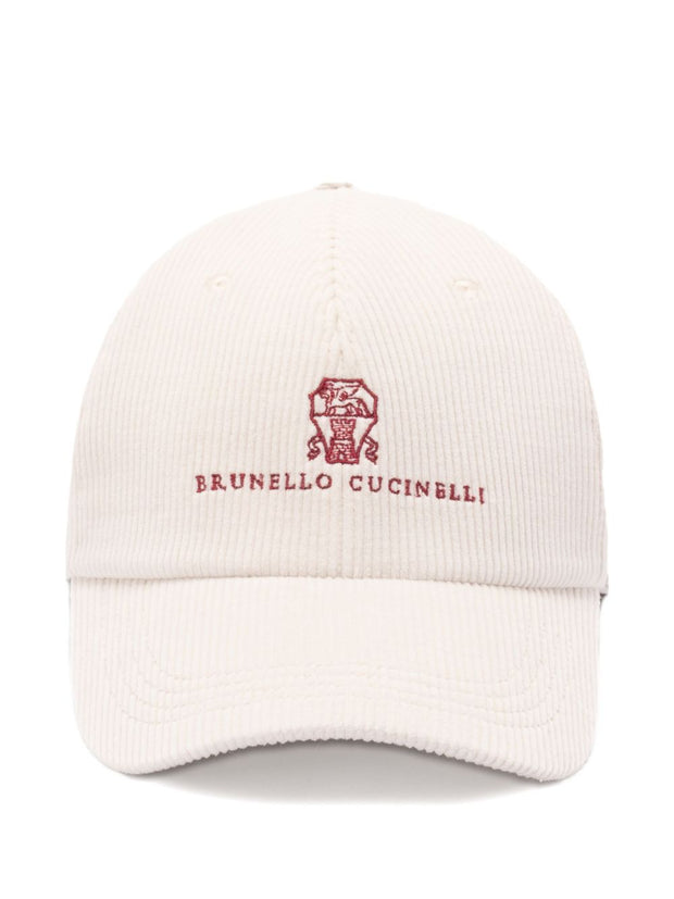 Brunello Cucinelli Logo Cotton Baseball Cap - Beige