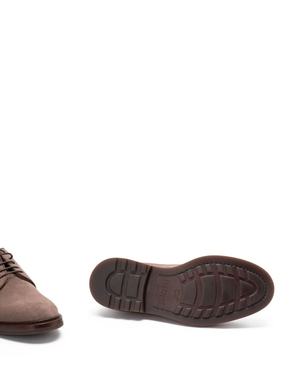 Brunello Cucinelli Suede Leather Lace-up Shoes