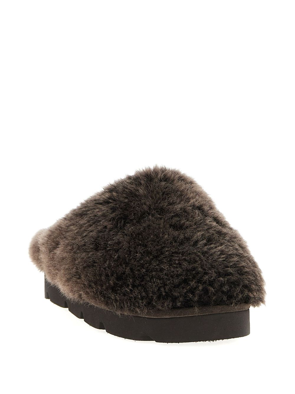Brunello Cucinelli Shearling Mules - Brown