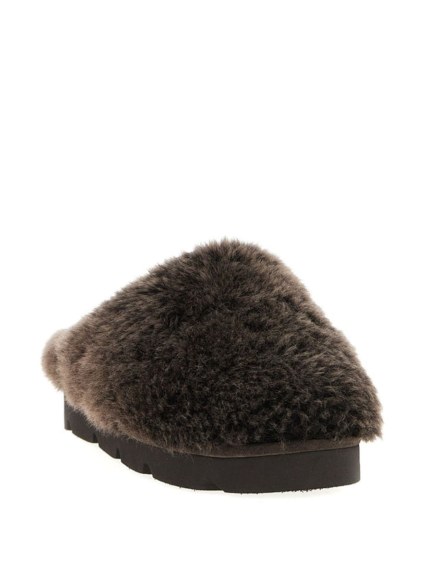 Brunello Cucinelli Shearling Mules - Brown