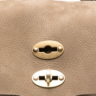 Zanellato Baby Postina Messenger Bag In Nubuck Leather Brown Brandy