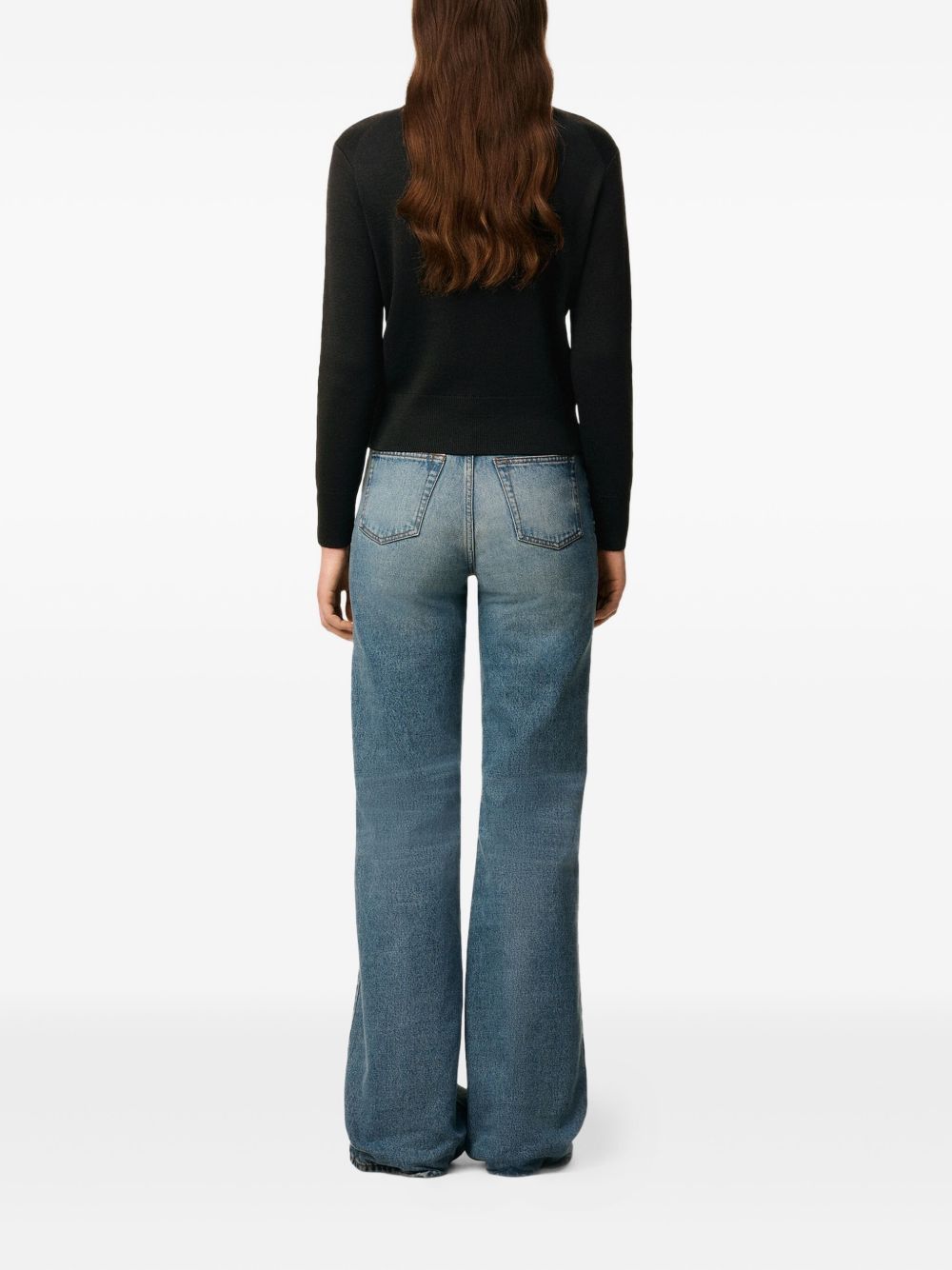 Ami Paris Ami De Coeur Wool Sweater - Black