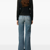 Ami Paris Ami De Coeur Wool Sweater - Black
