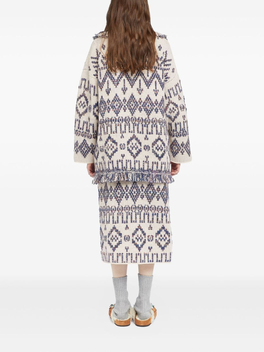 Alanui Wool Cardigan - White