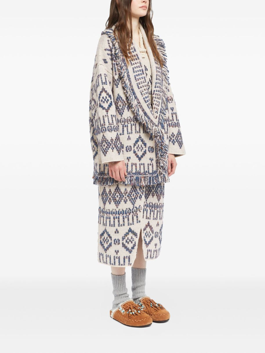 Alanui Wool Cardigan - White