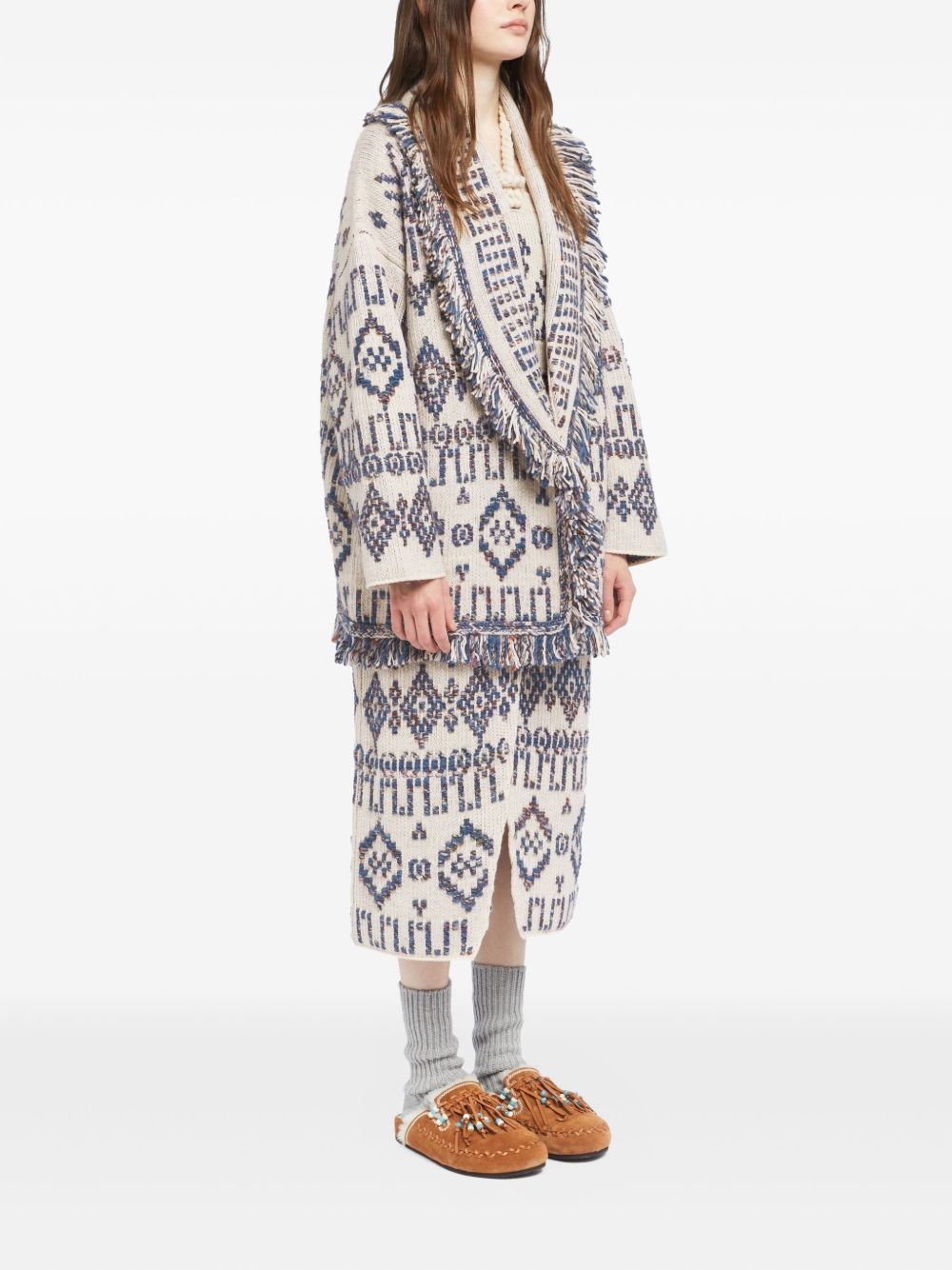 Alanui Wool Cardigan - White