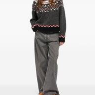Alanui Sweet Winter Wool Crewneck Jumper - Black