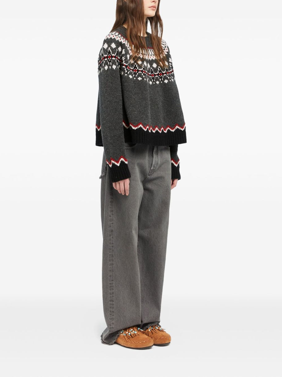 Alanui Sweet Winter Wool Crewneck Jumper - Black