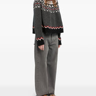 Alanui Sweet Winter Wool Crewneck Jumper - Black