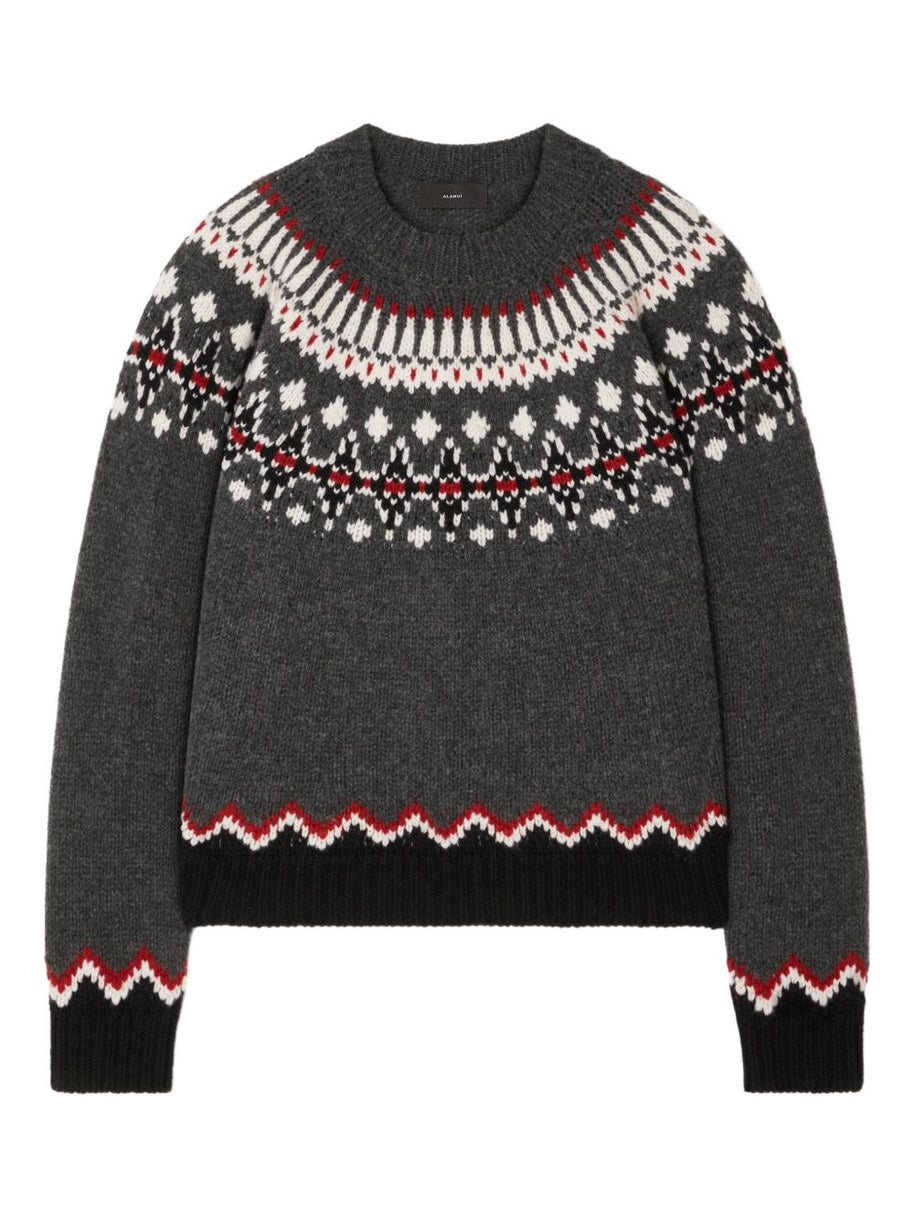 Alanui Sweet Winter Wool Crewneck Jumper - Black
