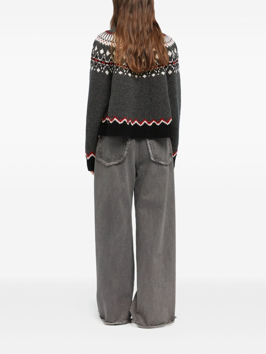 Alanui Sweet Winter Wool Crewneck Jumper - Black