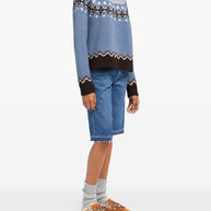 Alanui Sweet Winter Wool Crewneck Jumper - Clear Blue
