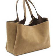 Tod's Logo-charm Suede Tote Bag