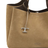 Tod's Logo-charm Suede Tote Bag