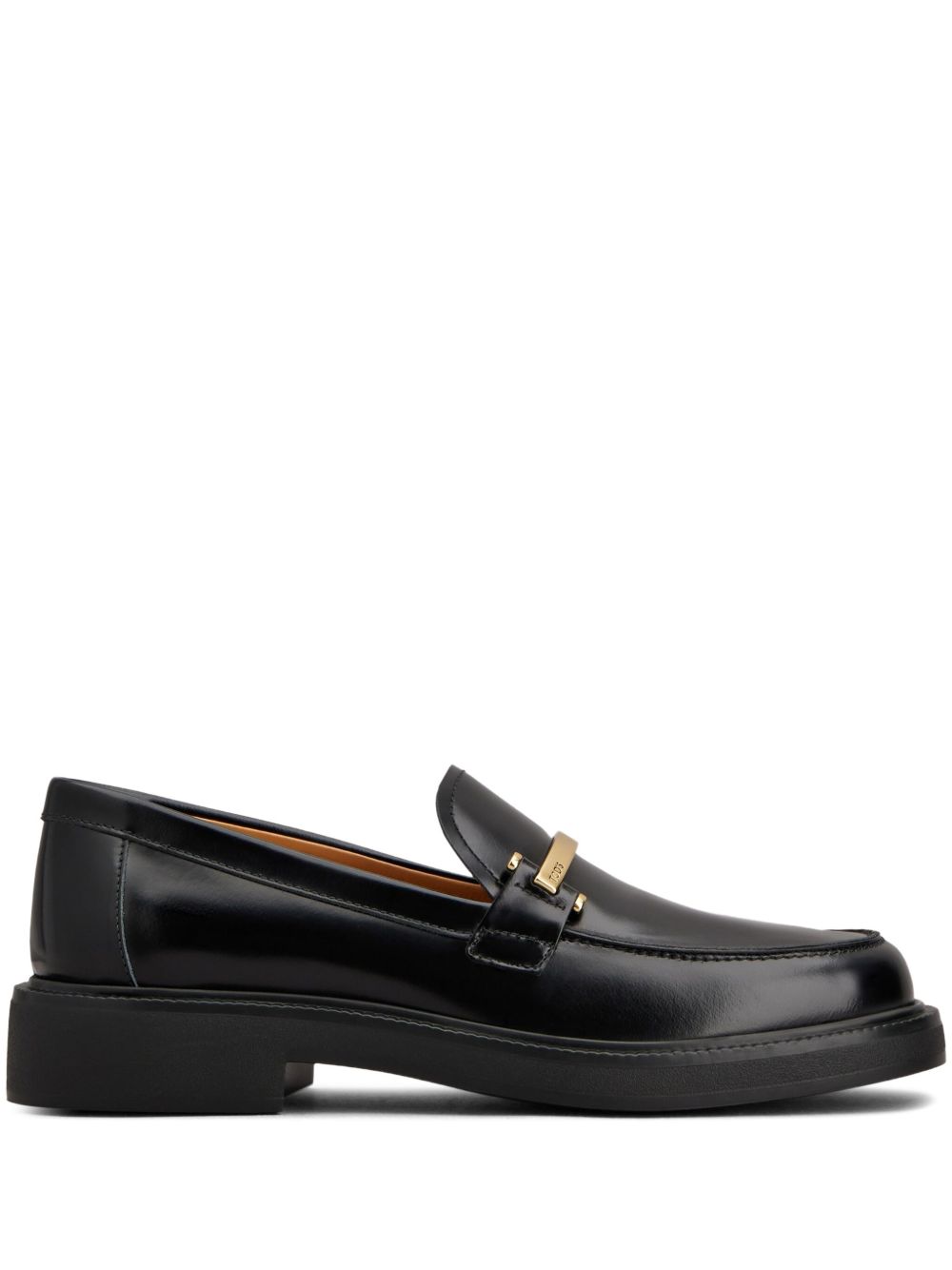 Tod's Flat Leather Loafers - Black