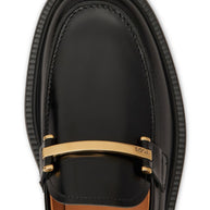 Tod's Flat Leather Loafers - Black