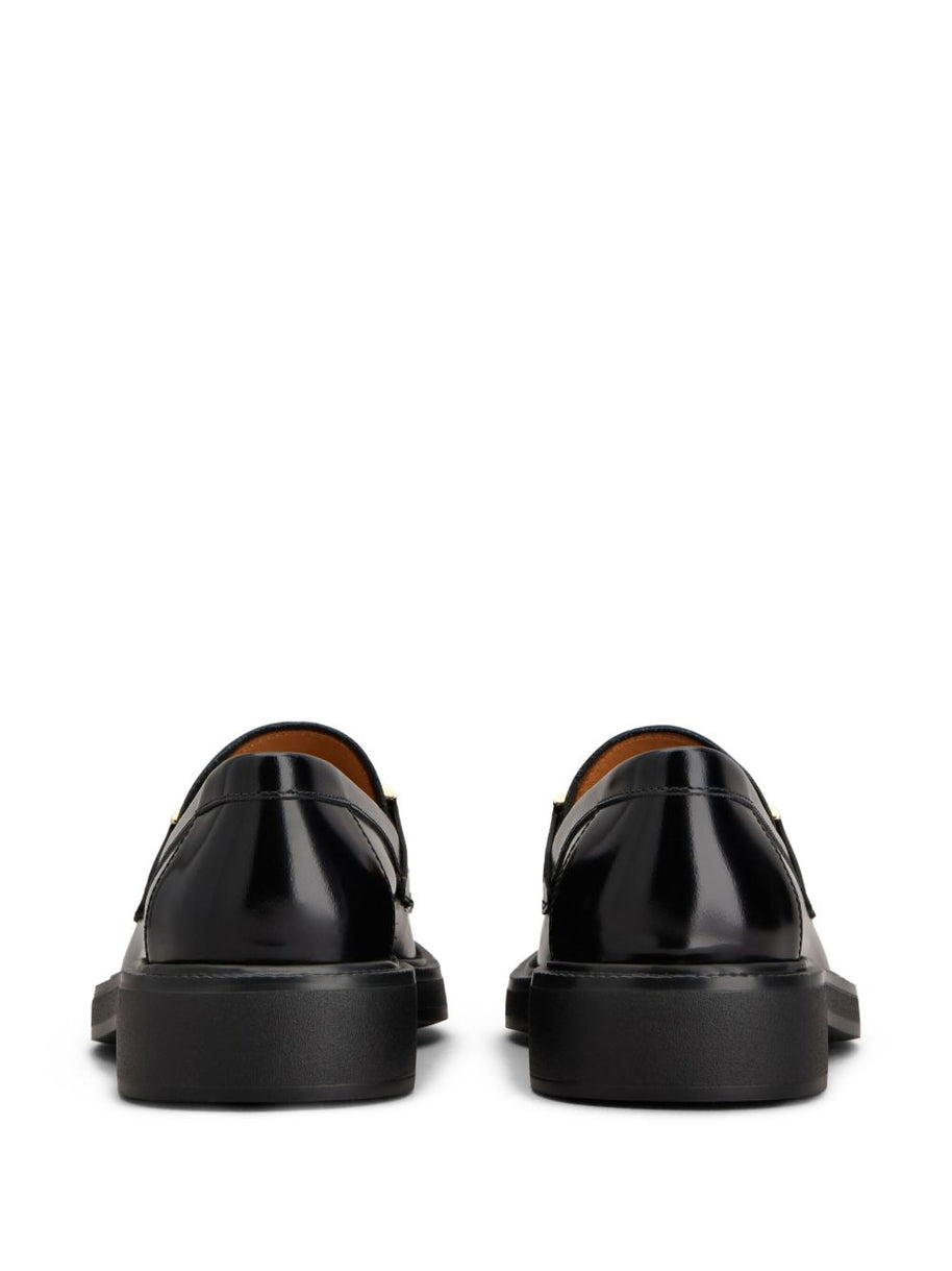 Tod's Flat Leather Loafers - Black