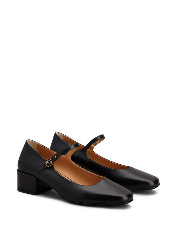 Tod's Mary Jane Leather Pumps - Black