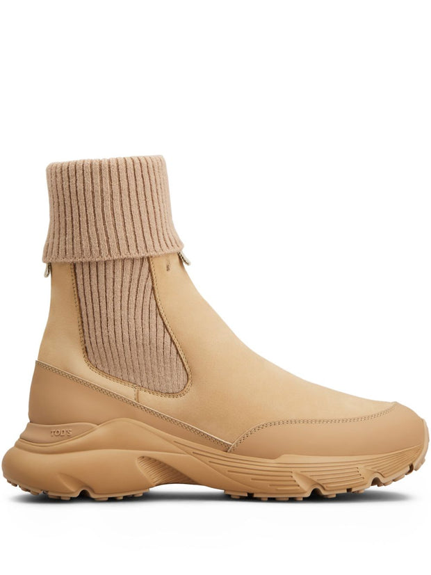 Tod's Knitted Ankle Boots - Beige