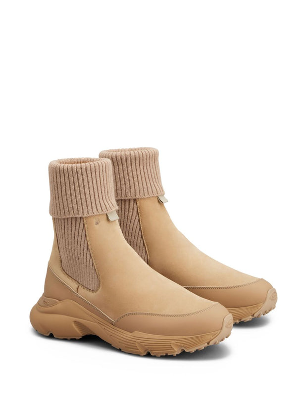 Tod's Knitted Ankle Boots - Beige