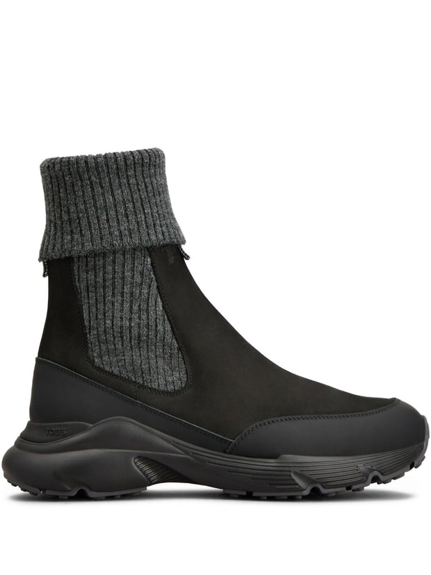 Tod's Knitted Ankle Boots - Black