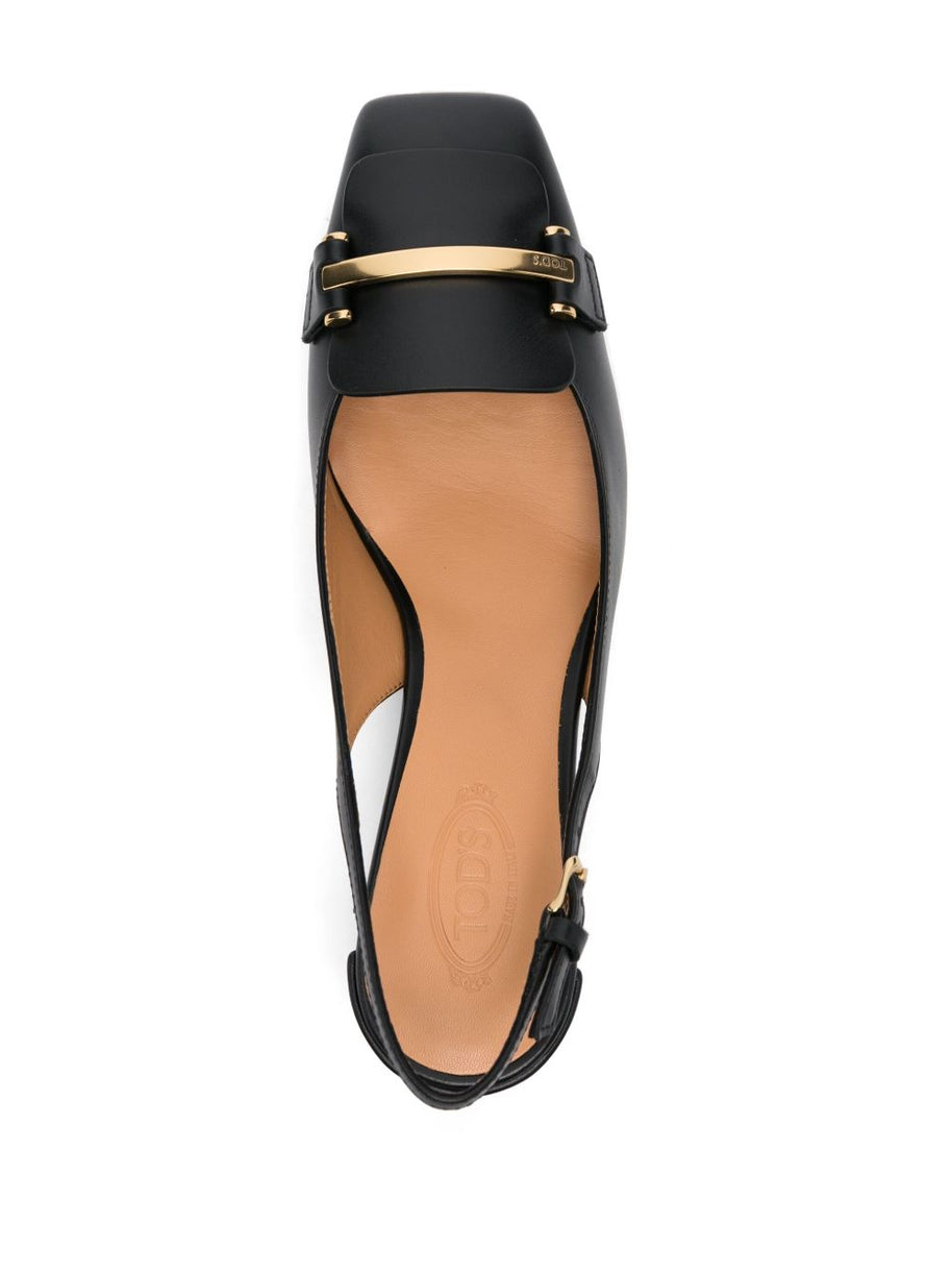 Tod's Leather Slingback Pumps - Black