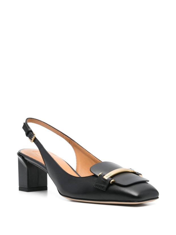 Tod's Leather Slingback Pumps - Black