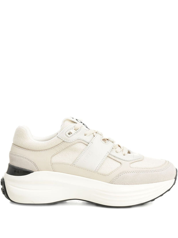 Tod's Leather And Suede Sneakers - Beige