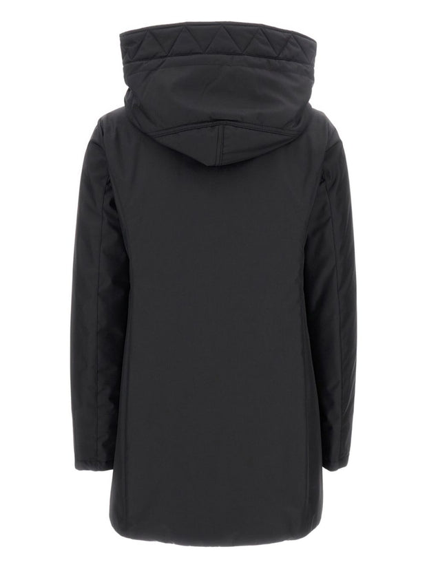 Fay Toggle Parka Coat - Black