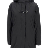 Fay Toggle Parka Coat - Black