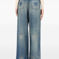 MM6 Maison Margiela Wide-leg Denim Cotton Jeans - Clear Blue