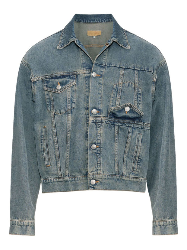 MM6 Maison Margiela Denim Cotton Jacket - Clear Blue