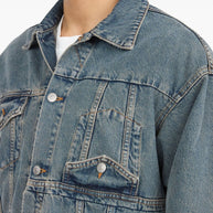 MM6 Maison Margiela Denim Cotton Jacket - Clear Blue